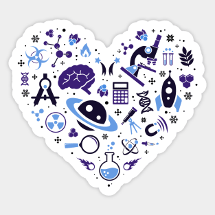 Heart Love Science Sticker